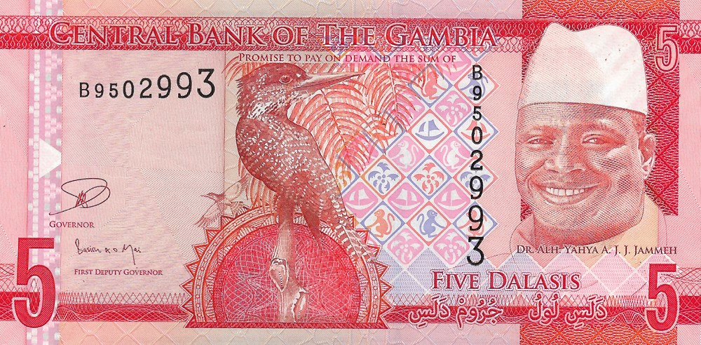 billets afrique gambie 5 dalasis