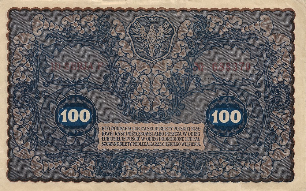 100 marks polonais billets europe pologne 100 marks polonais