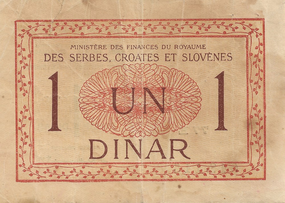 1 dinar billets europe yougoslavie 1 dinar