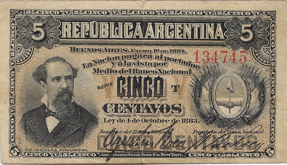 5 centavos billets amerique du sud argentine 5 centavos