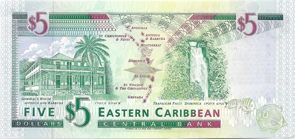 5 dollars billets amerique centrale et caraibes dominique 5 dollars
