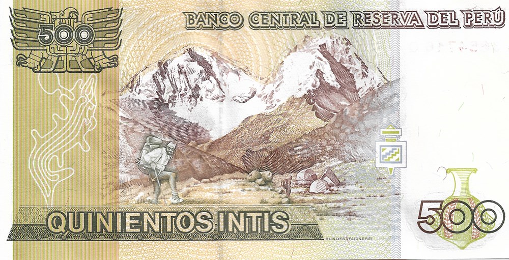 billets amerique du sud perou 500 intis