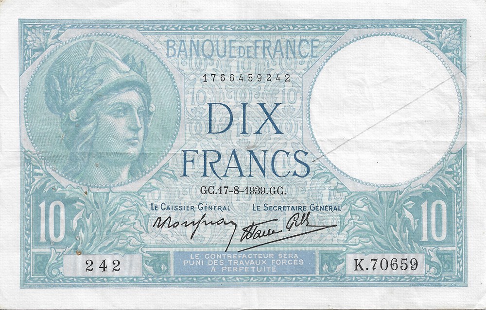 10 francs billets europe france 10 francs