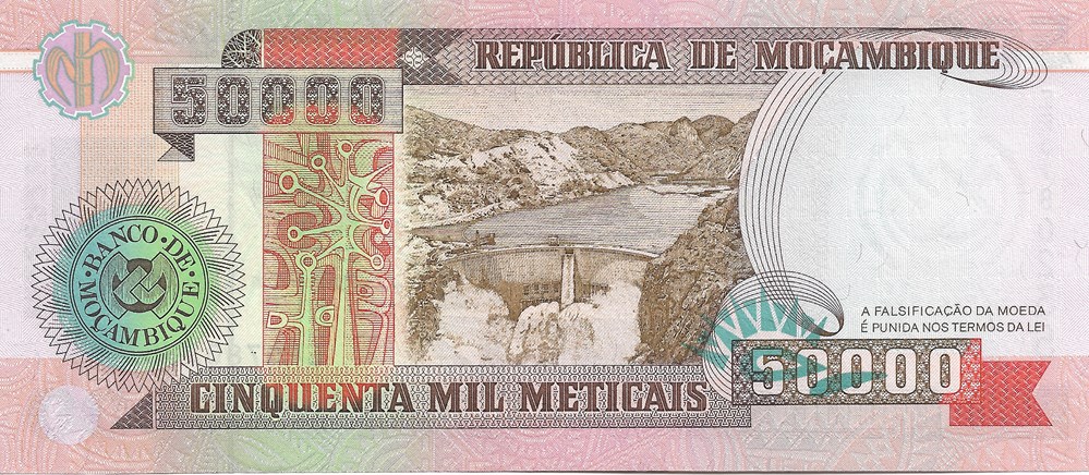 50.000 meticais billets afrique mozambique 50 000 meticais