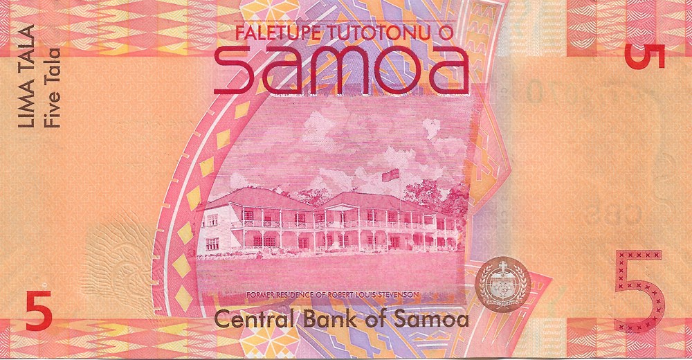 5 tala billets oceanie samoa 5 tala