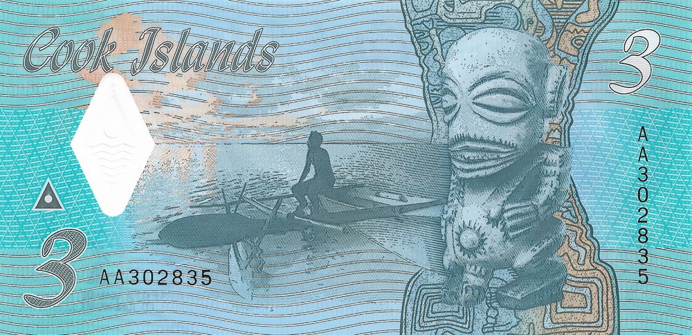 3 dollars billets oceanie iles cook 3 dollars