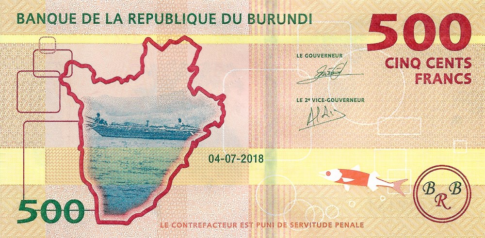 billets afrique burundi 500 francs