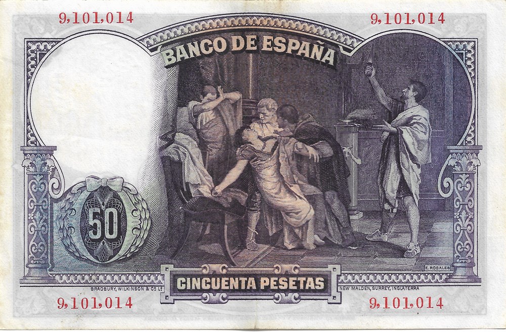 50 pesetas billets europe espagne 50 pesetas