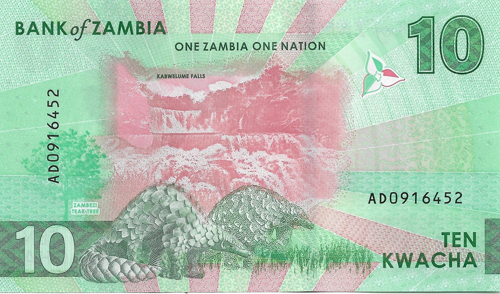 10 kwacha billets afrique zambie 10 kwacha
