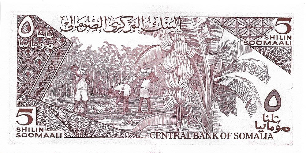5 shillings somaliens billets afrique 5 shillings somaliens
