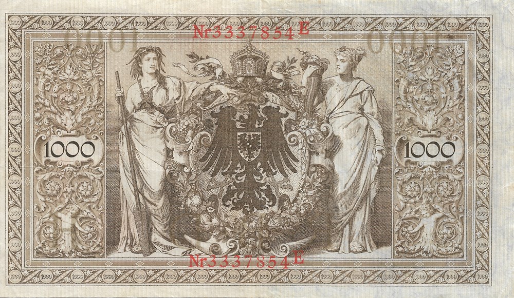 1.000 marks billets europe allemagne 1 000 marks