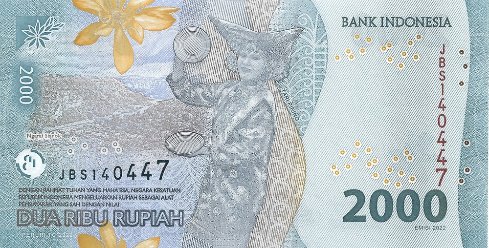 billets asie indonesie 2 000 roupies
