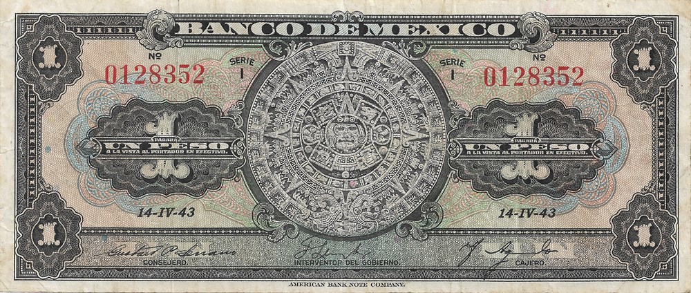 billets amerique du nord mexique 1 peso