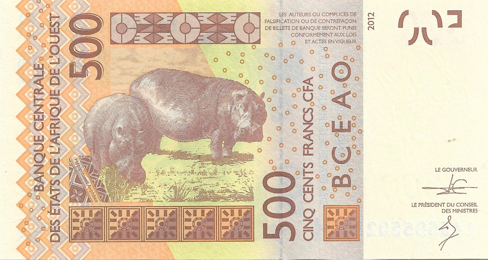 500 francs CFA billets afrique niger 500 francs cfa