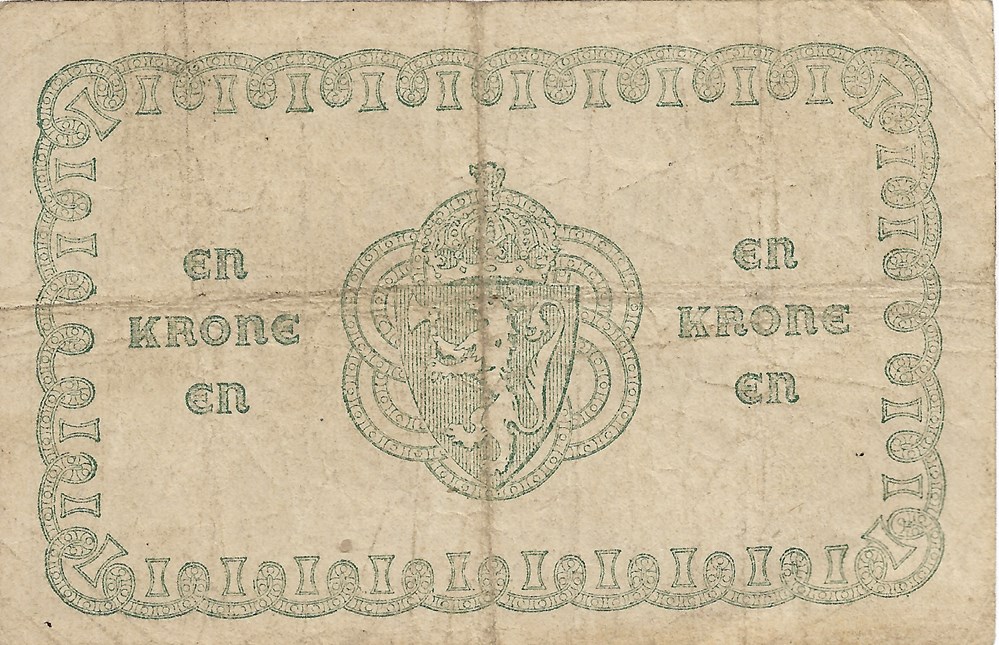 1 couronne billets europe norvege 1 couronne