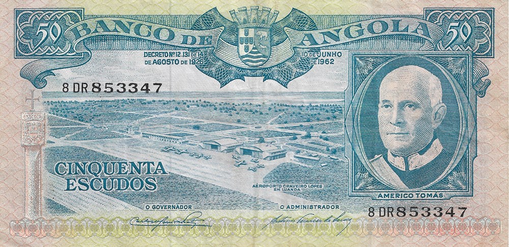 50 escudos billets afrique angola 50 escudos