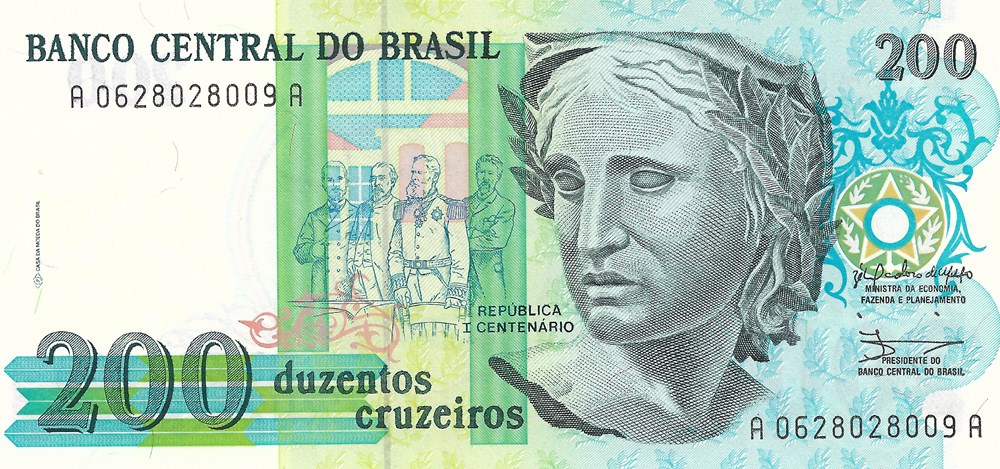 200 cruzeiros billets amerique du sud bresil 200 cruzeiros