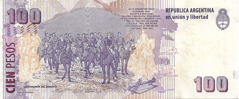 billets amerique du sud argentine 100 pesos