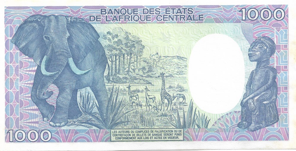 1.000 francs CFA billets afrique republique centrafricaine 1 000 francs cfa