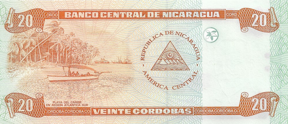 20 cordobas billets amerique centrale et caraibes nicaragua 20 cordobas