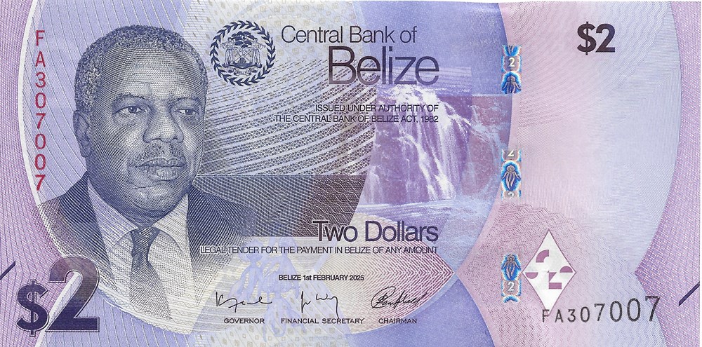 billets amerique centrale et caraibes belize 2 dollars