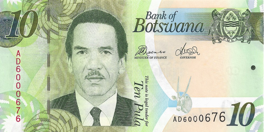10 pula billets afrique botswana 10 pula