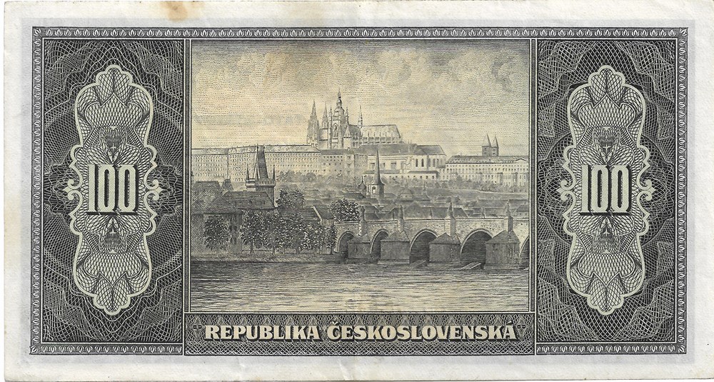 100 couronnes tchécoslovaques billets europe tchecolovaquie 100 couronnes tchecoslovaques