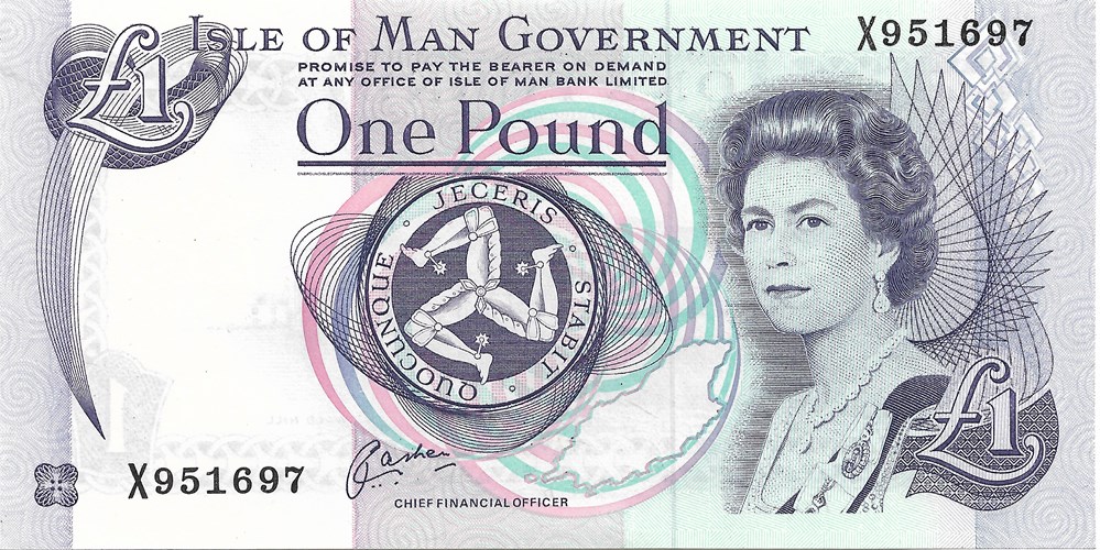 1 livre billets europe ile de man 1 livre