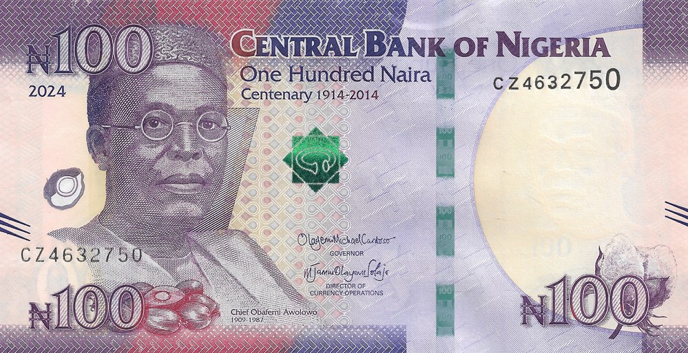 100 naira billets afrique nigeria 100 naira