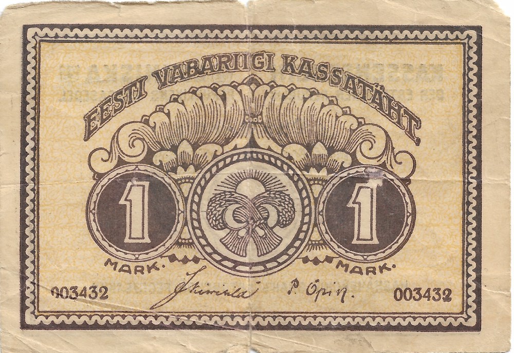 1 mark billets europe estonie 1 mark