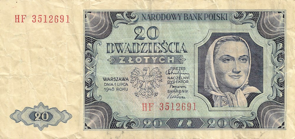 20 zloty billets europe pologne 20 zloty