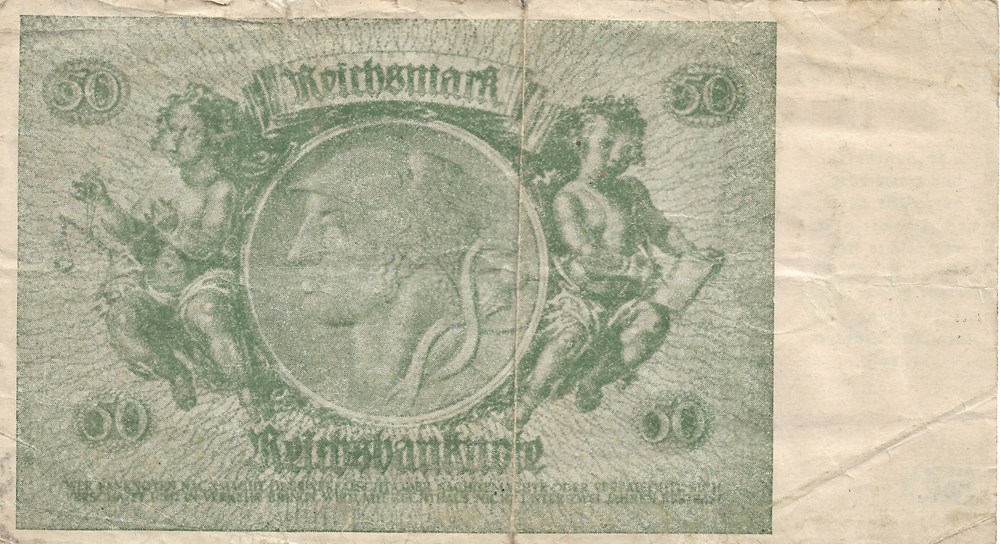 50 reichsmarks pour l'Autriche centrale billets europe allemagne 50 reichsmarks pour autriche centrale
