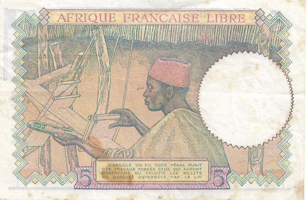 5 francs billets afrique 5 francs