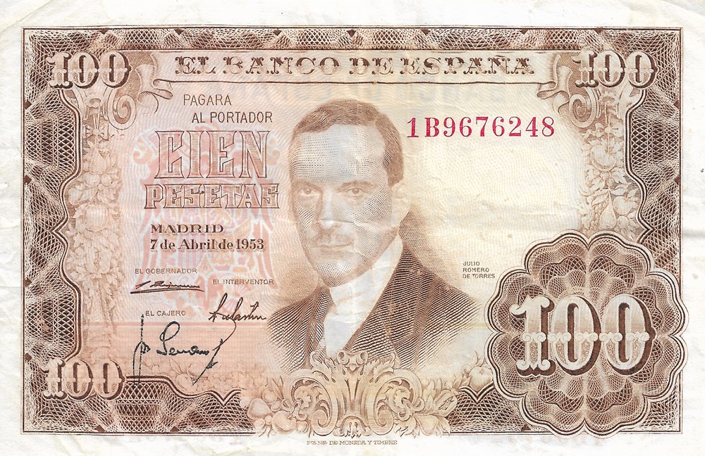 100 pesetas billets europe espagne 100 pesetas