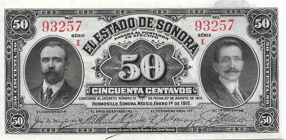 50 centavos billets amerique du nord mexique 50 centavos