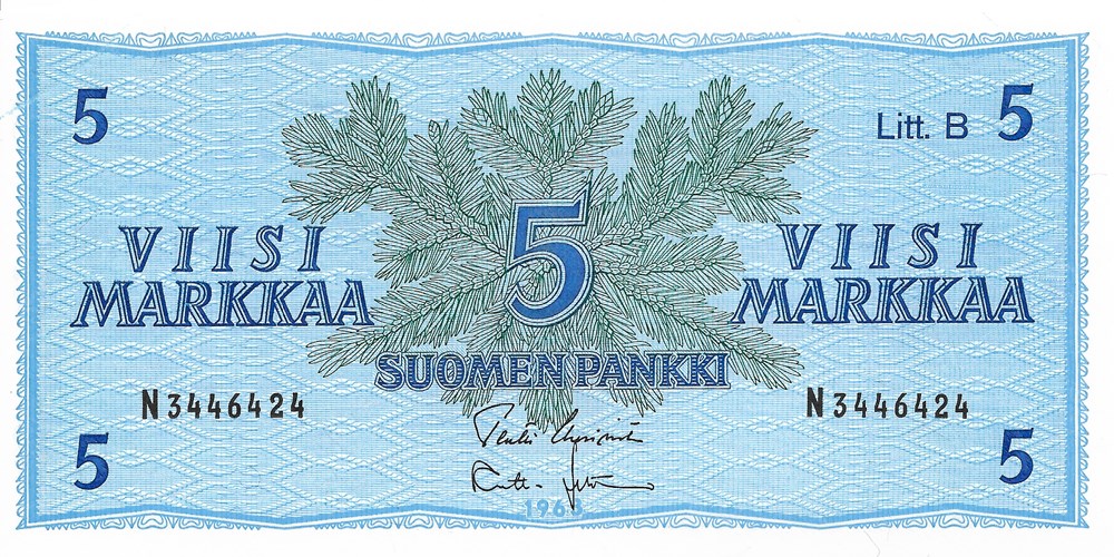 5 marks billets europe finlande 5 marks