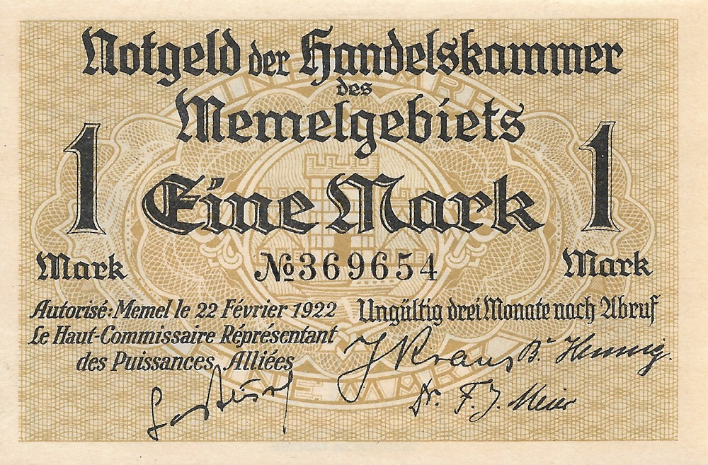 1 mark billets europe lituanie 1 mark
