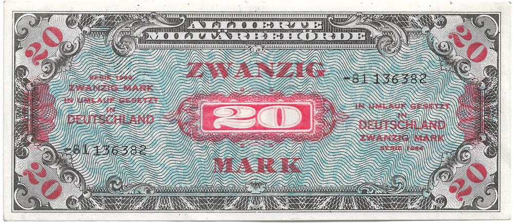 20 marks billets europe allemagne 20 marks