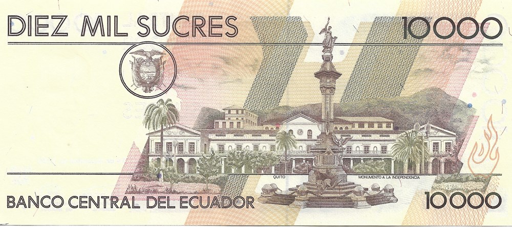 billets amerique du sud equateur 10 000 sucres