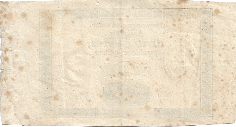 Assignat de 10 livres billets europe france assignat de 10 livres