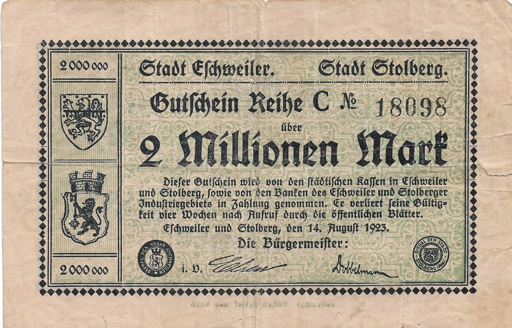 2.000.000 marks billets europe allemagne 2 000 000 marks