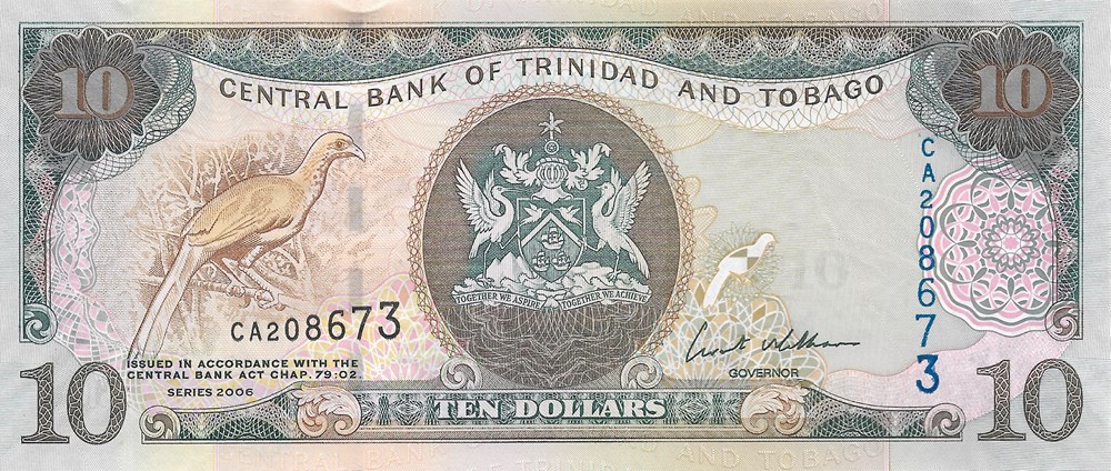 10 dollars billets amerique centrale et caraibes trinite tobago 10 dollars