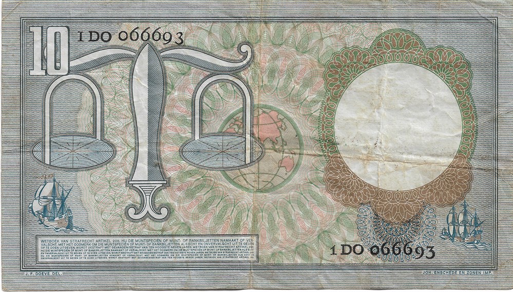 10 florins billets europe pays bas 10 florins