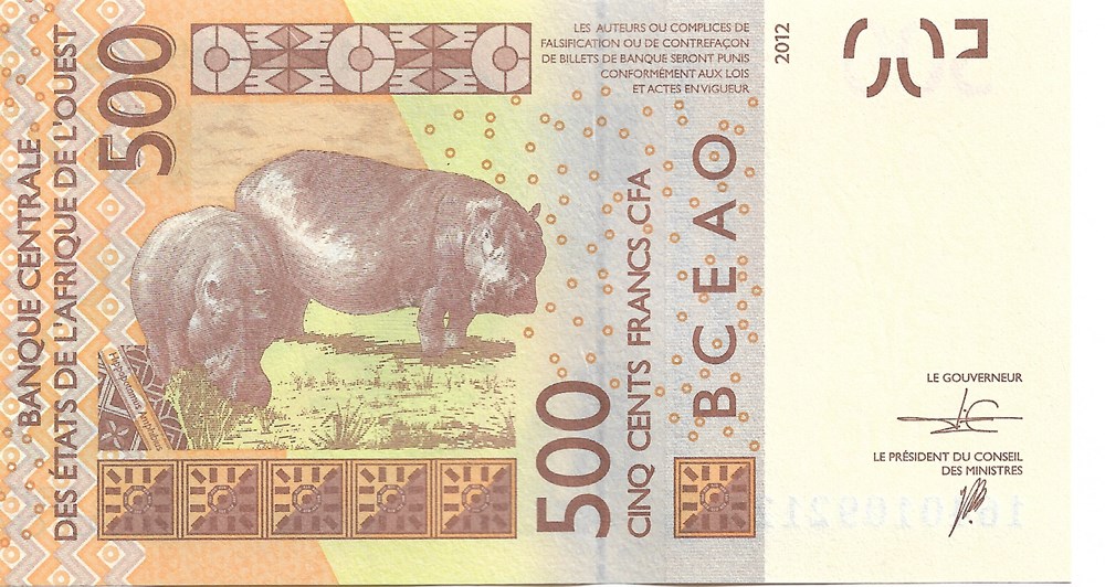 500 francs CFA billets afrique guinee bissau 500 francs cfa