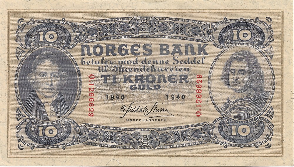 10 couronnes billets europe norvege 10 couronnes