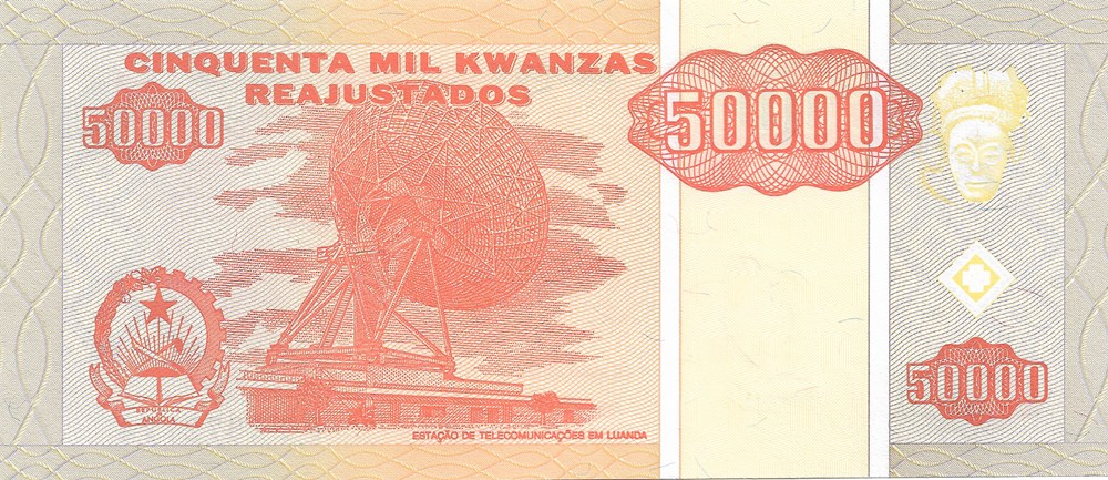 50.000 kwanzas réajustés billets afrique angola 50 000 kwanzas reajustes