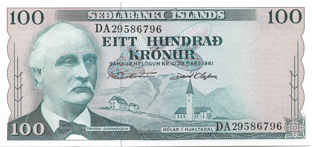 100 couronnes billets europe islande 100 couronnes