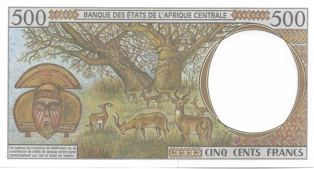 500 francs CFA billets afrique republique du congo 500 francs cfa