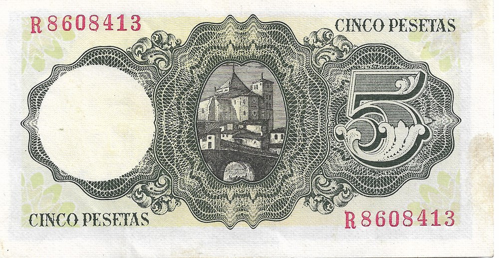 5 pesetas billets europe espagne 5 pesetas