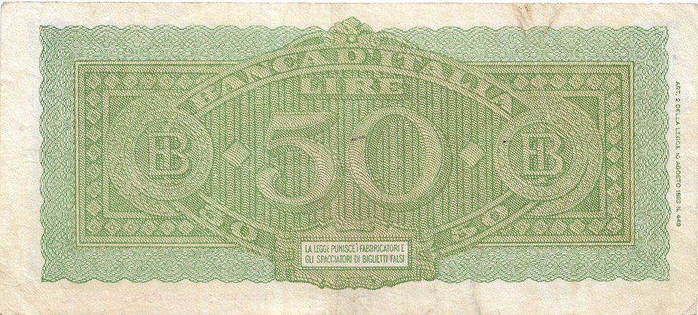 billets europe italie 50 lires